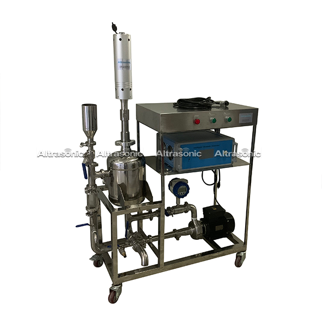 Explanation of the application process of ultrasonic emulsification, dispersion and mixing of two or more incompatible solutions